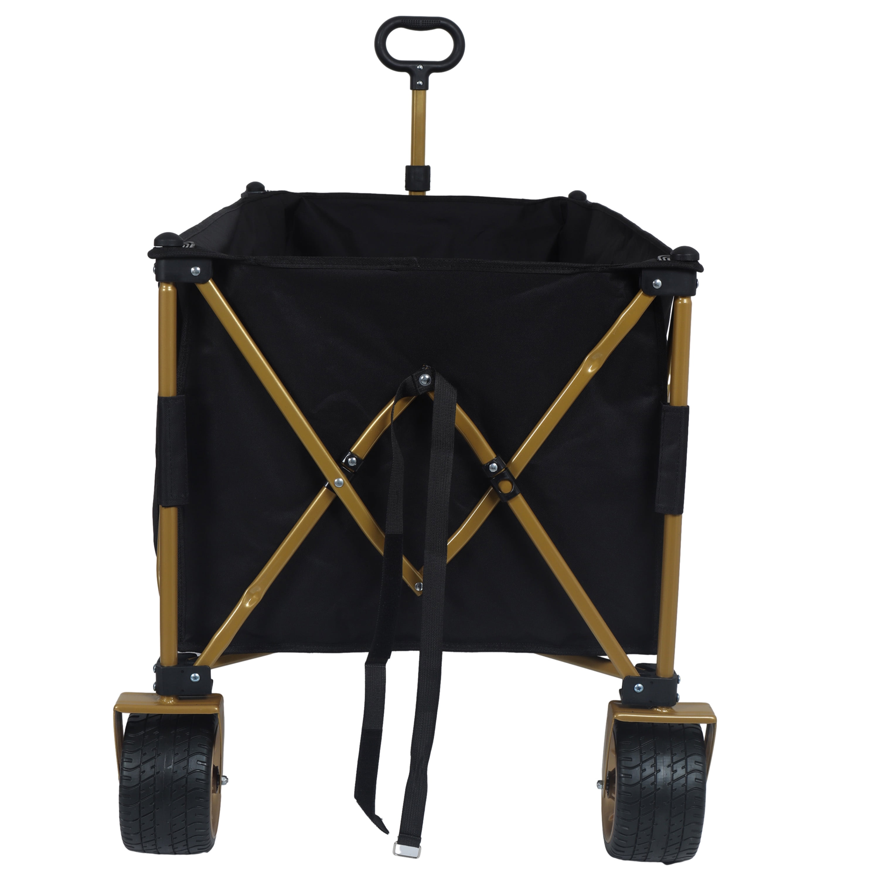 51-inch Extra long large Heavy-Duty Foldable Utility Wagon - 480lbs Capacity, Patented Ultra-Stable Frame, 1:6 Space-Saving Fold & 7" All-Terrain Wheels, Black