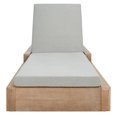 thumbnail image 6 of SAFAVIEH OUTDOOR COUTURE Lanai Wood Chaise Lounge Chair Dark Brown / Beige, 6 of 7
