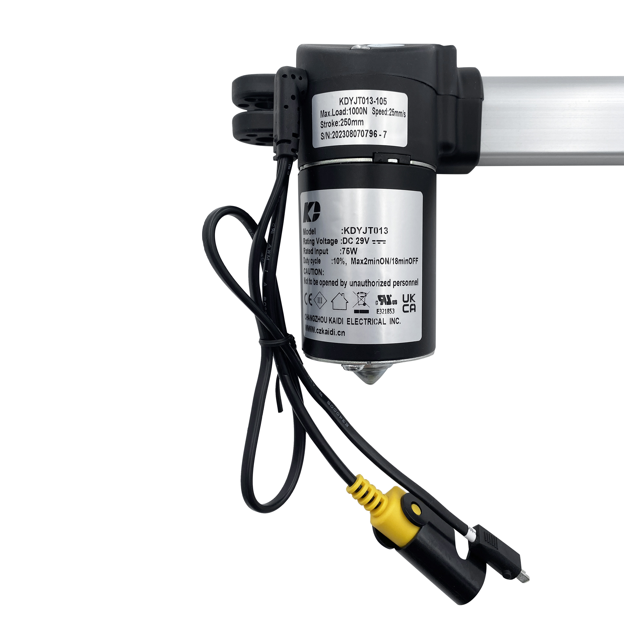 Kaidi Linear Actuator Model KDYJT013-105 Power Recliner Lift Chairs Motor Replacement