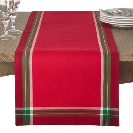 

Fennco Styles Holiday Tartan Design Cotton Tablecloth