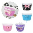 thumbnail image 6 of Bicycle Basket Children Bike Plastic Knitted Bow Knot Front Handmade Bag, 6 of 9