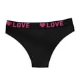 thumbnail image 6 of Lunuaoe Women's "LOVE" Waistband Cotton Briefs, Sporty Triangle Panties, Breathable Mid-Low Waist Underwear, 6 of 7