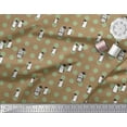 thumbnail image 2 of Soimoi Velvet Fabric Dot & Penguin Ocean Printed Fabric 1 Yard 58 Inch Wide, 2 of 3