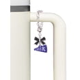 thumbnail image 3 of Delight Jewelry Acrylic 3/4" Navy Cheer Megaphone - Silvertone Bow Charm Accessory for Tumblers and Thermal Cups, 3 of 4
