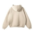 thumbnail image 5 of Momasggi Oversized Hoodies for Men Fall Winter Fleece Pullover Tops Baggy Long Sleeve Drop Shoulder Sweatshirts Big and Tall Solid Color Hooded Sweatshirt with Pockets Beige 5XL, 5 of 9