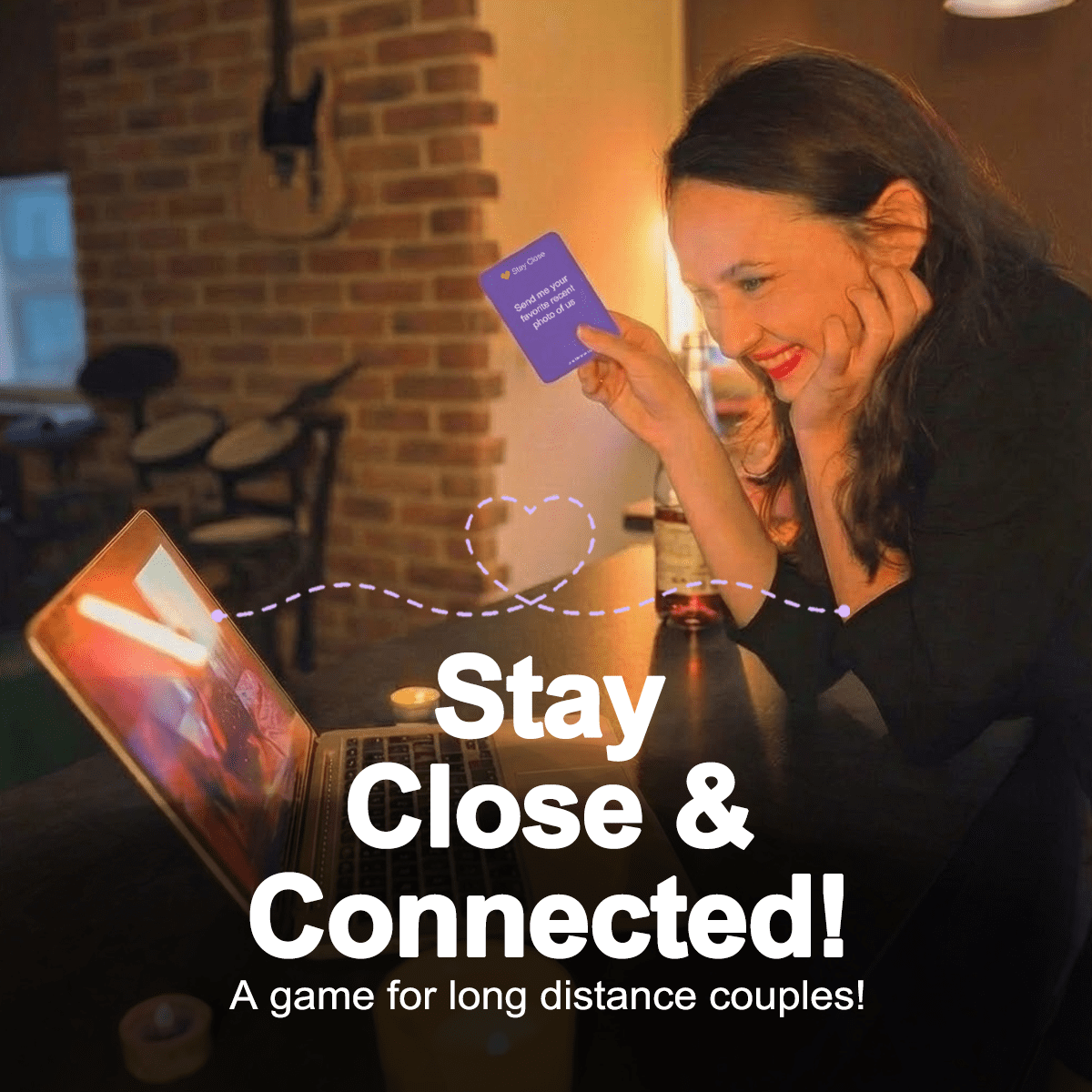 Long Distance Couples Card Game – 120 Questions, 3 Categories (Stay Close, Keep the Spark, Our Future) | Build Intimacy,, Feel Closer Across the Miles | Perfect for Video Calls, Texting & Anniversari