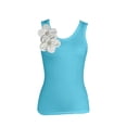thumbnail image 5 of FDGIU Women's Scoop Neck Decor Sleeveless Tank Top, Solid Fitted Casual Layering Camisole, 5 of 5