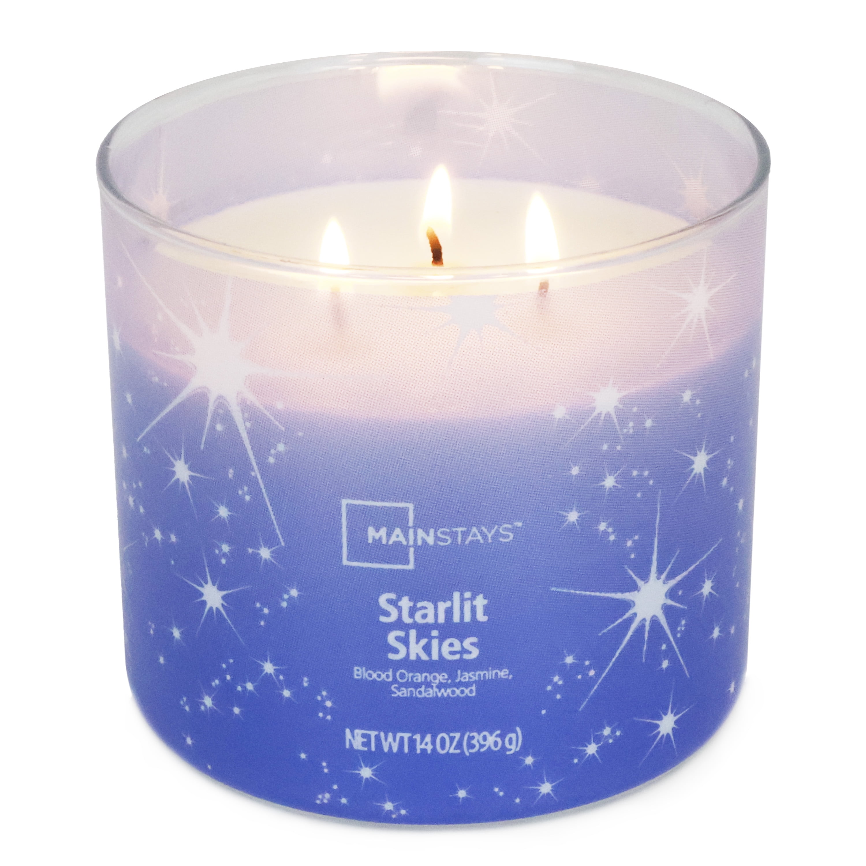 Mainstays 3-Wick Textured Wrapped Starlit Skies Scented Candle, 14 oz