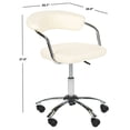thumbnail image 4 of Safavieh Pier Faux Leather Mid Back Desk Chair, Creme, 4 of 6