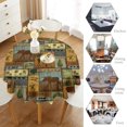 thumbnail image 5 of Rustic Moose Deer Tablecloth, Retro Rustic Vintage Bear Cottage Country Rustic Cabin Farmhouse Style Table Cover, Water Resistant Wipeable Tablecloths for Kitchen Dinning Decor 60", 5 of 6