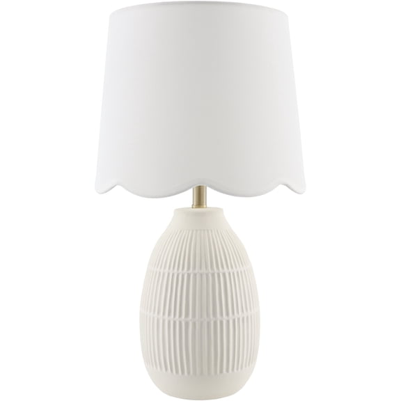Livabliss Soleny Traditional Accent Table Lamp, 21-inch , Cream with White Shade