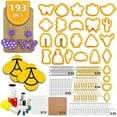 thumbnail image 4 of MesaSe 193 Pcs Polymer Clay Cutters Set Plastic Clay Earring Cutters with Earring Hooks and Jump Rings Accessories Reusable DIY Polymer Clay Jewelry Craft Making Kit for Kids Gift, 4 of 11