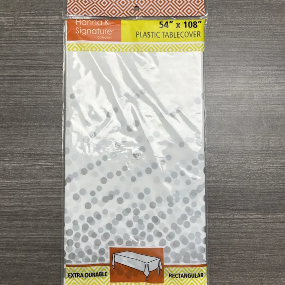 54" X 108" Tablecloth Rectangle Birthday Wedding Party Color Plastic Table Cover