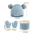 thumbnail image 5 of LShunze Kids Winter Hat and Gloves Set, Girl Warm Knit Beanie with Pom Fleece Lined for Toddler Boys Girls 3-6 Years, 5 of 8