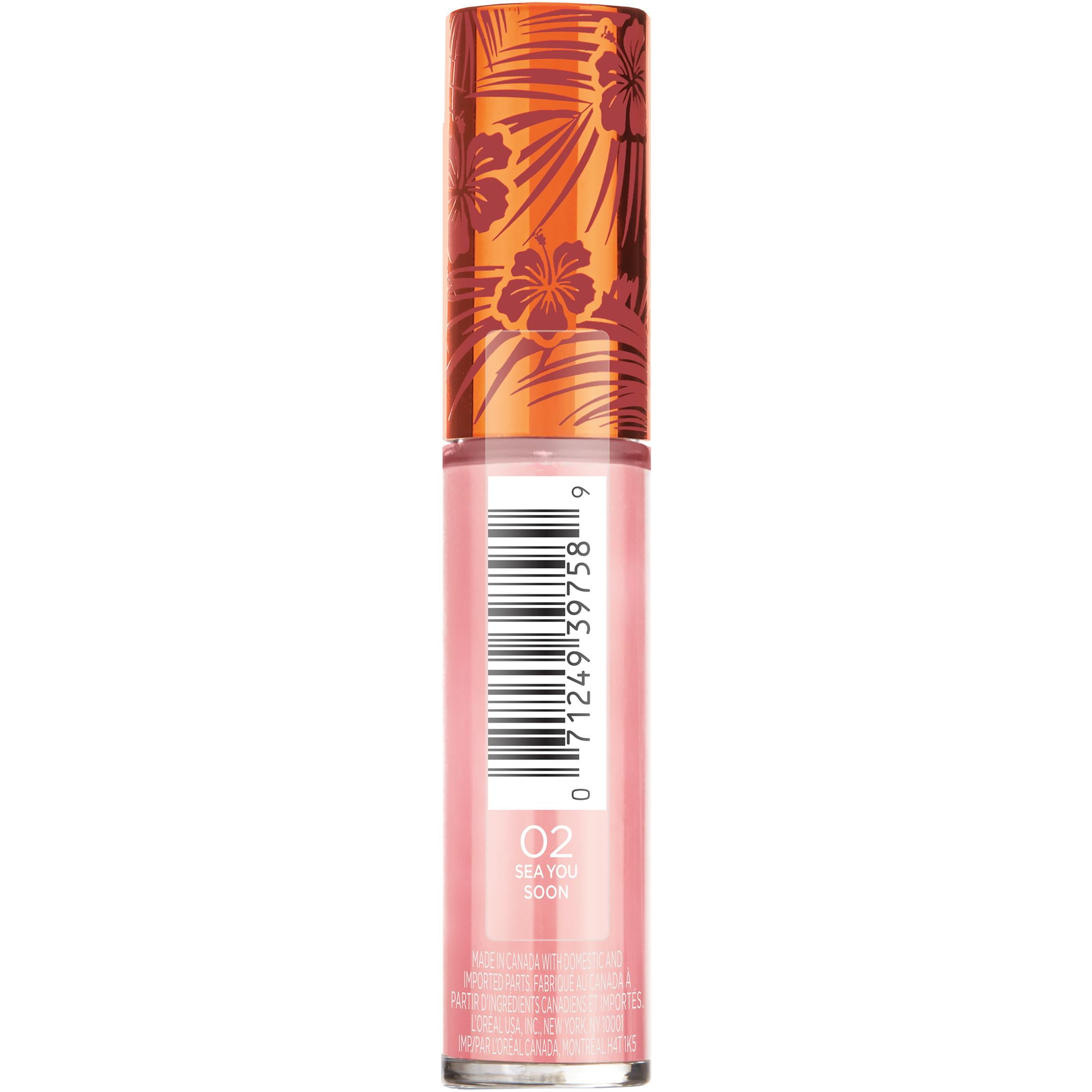 L'Oreal Paris Makeup Summer Belle Makeup Collection Glowing Lip Gloss, Sea You Soon