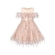 thumbnail image 1 of Vestido de Niña sin Hombros con Lentejuelas y Rayas Vintage Estilo Flapper con Brillo 6 Años, 1 of 6