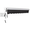 thumbnail image 3 of Awntech 20' x 10' Destin Manual Manual Patio Retractable Awning Acrylic Fabric, Black, 3 of 7