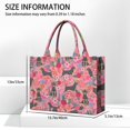 thumbnail image 3 of Large Capacity Tote Bag,Chihuahua and Flower Florals Handbag Fashion Luxury Tote Bag,15.7"x13"x 5.1" Inches,Laptop Compatible, 3 of 6