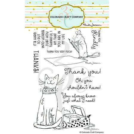 UPC: 0810043854306 | Colorado Craft Company Clear Stamps 4 X6 -Thank You-By Anita Jeram
