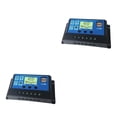 thumbnail image 1 of Seitruly Controlador de carga solar 10A / 20A / 30A 12V 24V Regulador de panel de celda solar automático de para el hogar LCD Dual USB Rosa 20A 2piezas, 1 of 5