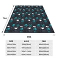 thumbnail image 3 of Fotbe Animal Footprints Manta de Franela Acolchonada con Estampado, Súper Suave y Esponjosa, Extra Grande para Sofá, Cama, Uso Todo el Año-60"x50", 3 of 7