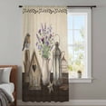 thumbnail image 3 of Vintage Flowers Sheer Curtains 84 Inches Long, Birds Retro Art Elegant Farmhouse Rustic Light Filering Curtains, Breathable Simi Curtain Privacy Drapes for Living Room Bedroom Window Treatment, 3 of 9