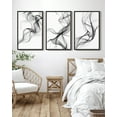 thumbnail image 5 of Drsoum Large Black Abstract Line Wall Art 24x36in3pcs Black Framed Vibrant Transparent Fashion Nordic Wall Decor for Bedroom Living Room, 5 of 9