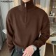 thumbnail image 2 of INCERUN Tops 2024 Moda de estilo coreano Nuevos jerseys con textura para hombre Ropa de calle informal Suéteres de cuello alto de manga larga sólidos S-5XL, 2 of 5
