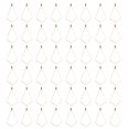 thumbnail image 1 of 50pcs DIY Ear Jewelry Accessories Stainless Steel Earring Loop with Double Holes Geometric Beading (Triangular Diamond S, 1 of 7