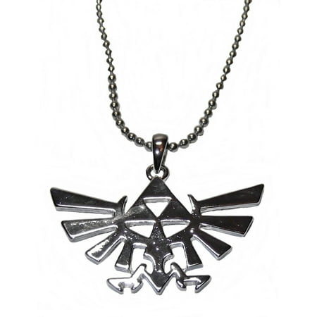 Zelda Triforce Symbol Silvertone Pendant Necklace with 20" Chain