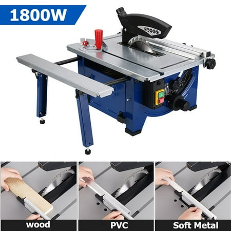 

TOPCHANCES 1800W Mini Table Saw 220V Mini Precision Hobby Table Saw 0-45 Angle Cutting for DIY Woodworking Jade