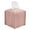 Pink, variant on Tissue Box Cover, Square Decorative PU Leather Tissue Box Holder Modern Tissue Case Facial Paper Organizer Dispenser for Bathroom, Vanity Countertop, Night Stands, Desk 5X5X5'' | Off White