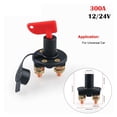 thumbnail image 2 of AD 300A 6V 12V 24V Car Battery Switch Circuit Breaker Main Switch 2 Screw Terminals Cut-off Switch Insulated Rotary Switch Key ,Easy to Install, 2 of 7
