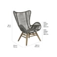 thumbnail image 5 of Seasonal Living Explorer Oceans 2-piece Wood Chair and Ottoman in Mixed Gray, 5 of 7