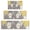 Gray Daisy Flower, variant on Black Daisy Flower Checkered Pattern Kitchen Rugs Sets Of 3,Kitchen Runner Rugs Non Skid Washable,Decorative Kitchen Floor Mats for Kitchen,Sink,Laundry,17"x30" 17"x47" 17"x59"