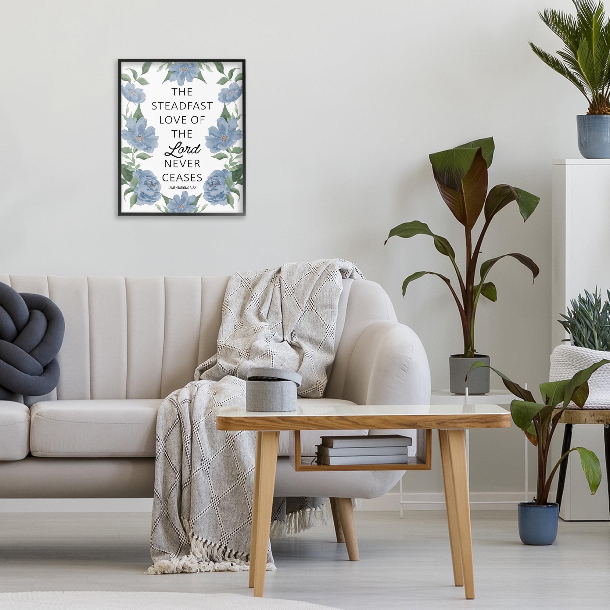Stupell Industries Steadfast Love Of The Lord Black Framed Giclee Art, design by Lucille Price