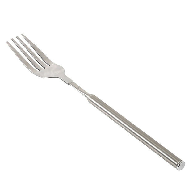 TENADOR TELESCÓPICO TENADOR DE CENA DE ACERO Inoxidable LARGO Extensible Tenedor De Postre Para Barbacoa Cuchara Con Longitud Ajustable 8.7-25.2 Pulgadas Juego De Cubios