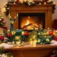 thumbnail image 2 of 2 Pcs Christmas Resin Reindeer Statue Small Christmas Seated and Standing Deer Figurine, Reindeer Ornaments for Living Room, Wine Cabinet, Display Stand, Bedroom, Office Desktop, 2 of 7