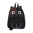 thumbnail image 1 of Mochila de lona, bonita mochila de dibujos animados para el día a día, para decoración de viajes de aniversario Negro, 1 of 8