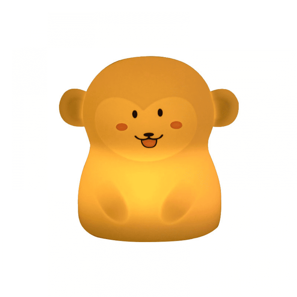 Monkey Silicone Night Lamp Cute Usb Tap Lamp 8 Color Led Atmospheric