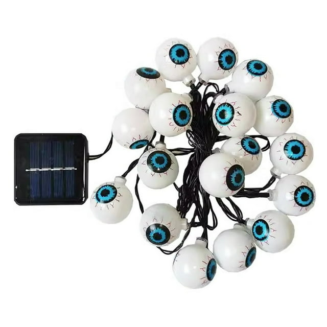 PENGXIANG Halloween Decor Halloween Decorative String Light Solar Eyeball IP65 Waterproof Party Decoration