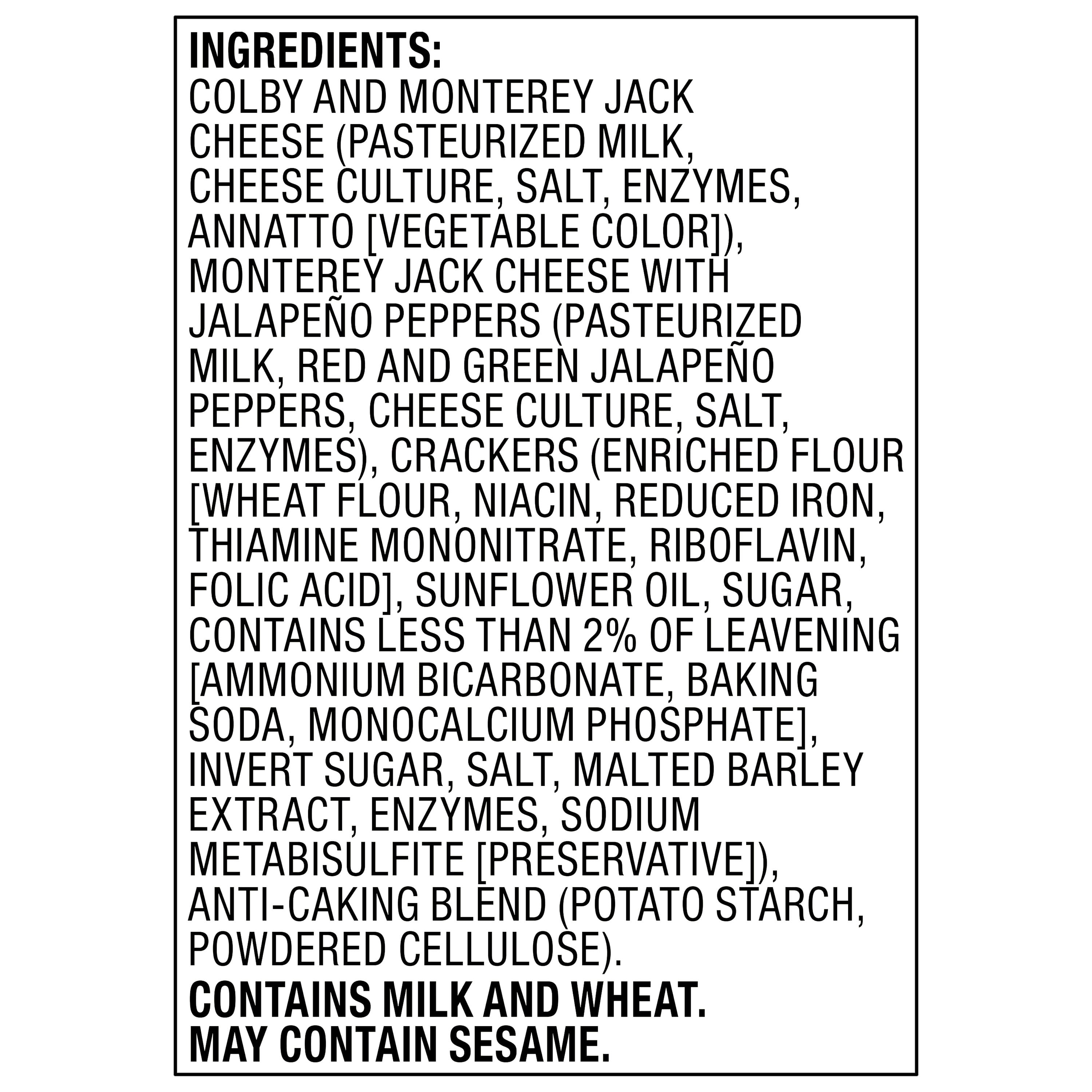 Great Value Craveable Combos Pepper Jack & Colby Jack Cheeses with Crackers, 1.5 oz, 3 Count