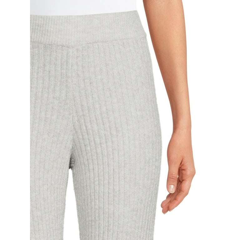 Grey rib knit joggers shop