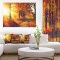 thumbnail image 1 of Autumnal Trees in Sunrays - Large Landscape Canvas Art Print, 1 of 3