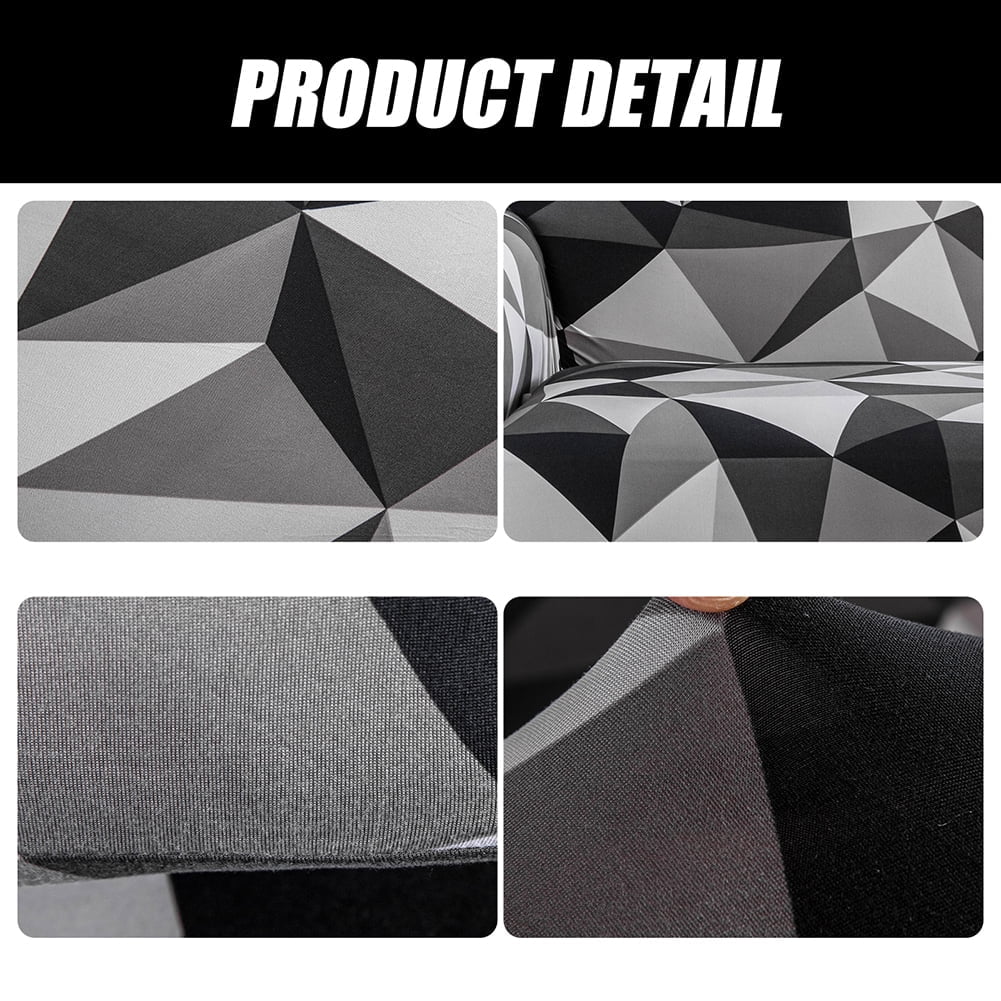 1 2 3 4 Seater Printed Sofa Cover Couch Slipcover, Elastic Stretch Armchair / Loveseat / Couch Sectional Sofa Slipcover Furniture with 1 Pillowcase Protector Dog Pet