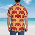 thumbnail image 6 of Goofa Red Cars Hawaiian Shirt for Men, Unisex Summer Beach Casual Short Sleeve Button Down Shirts,Aloha Tropical Floral print shirt-, 6 of 9