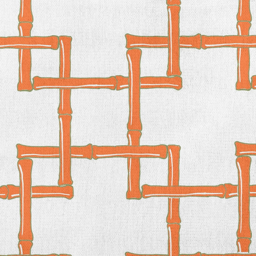 16" x 16" Simply Daisy Mid-Century Orange and White Polyester Throw Pillow