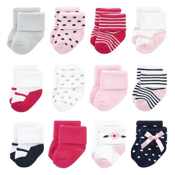 Little Treasure Infant Girl Newborn Socks, Polished, 0-6 Months