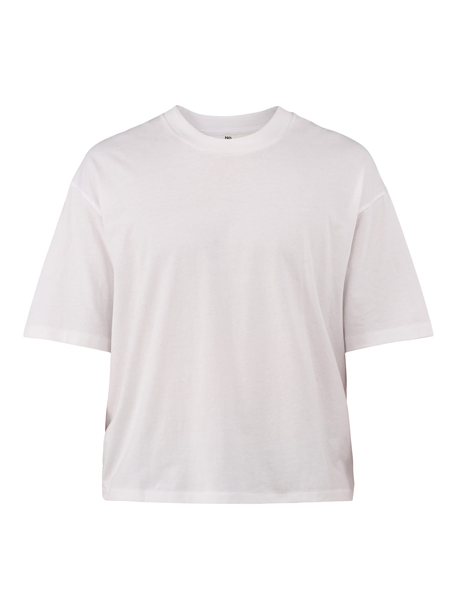 No Boundaries Cotton Oversized Cropped Tee with Short Sleeves, 2-Pack, Men's and Big Men's XS-5XL