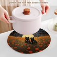 thumbnail image 5 of Cats Flowers and Moon Clouds Grass Trivet Mats Woven Pot Holders 3Pcs Non-Slip Heat Resistant for Hot Pots Pans Pats, 5 of 6